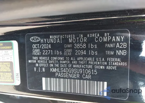 2025 Hyundai Elantra Sel Convenience из США, поврежденный, VIN KMHLS4DG9SU910615